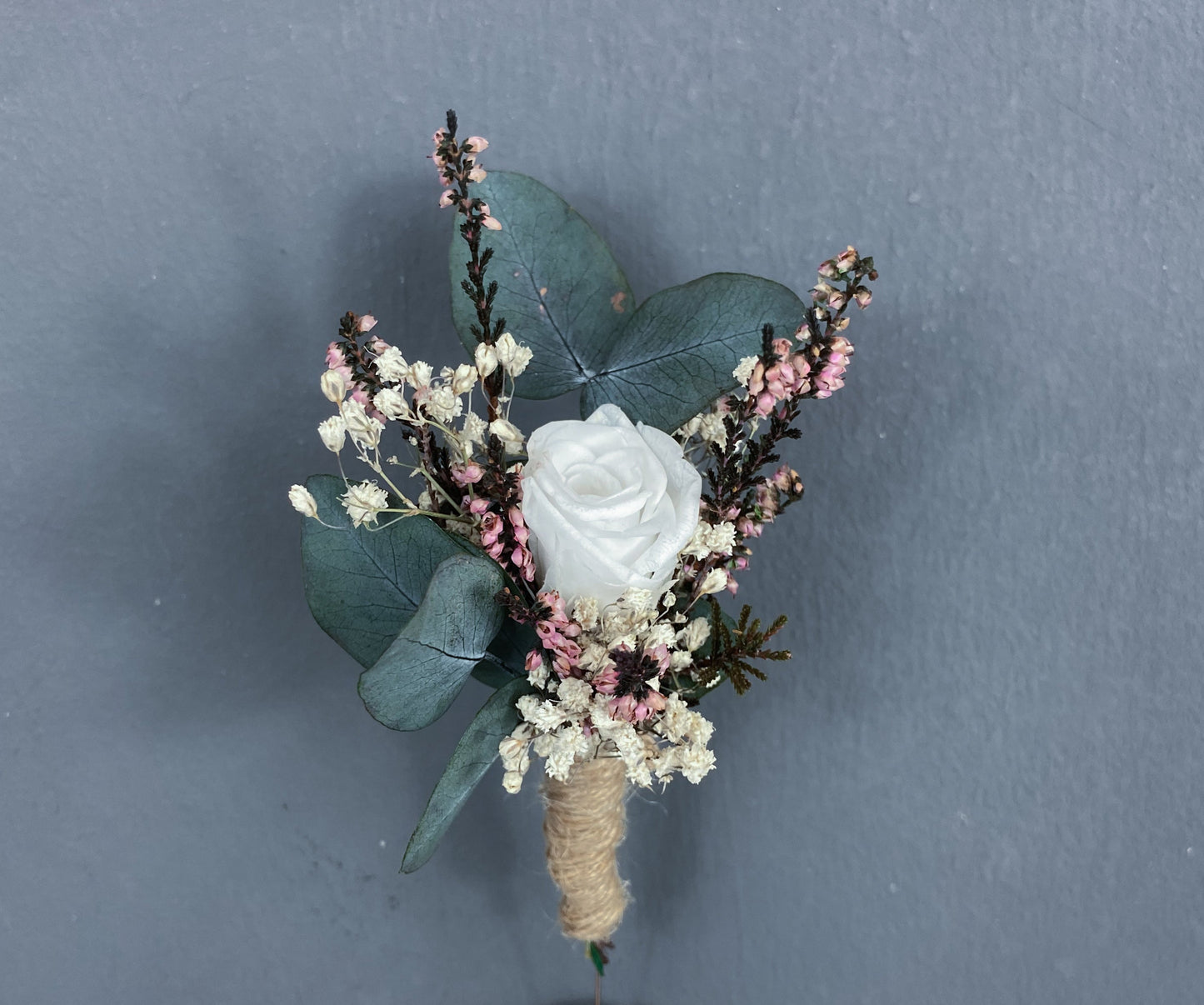 Aubrey dried flower buttonhole