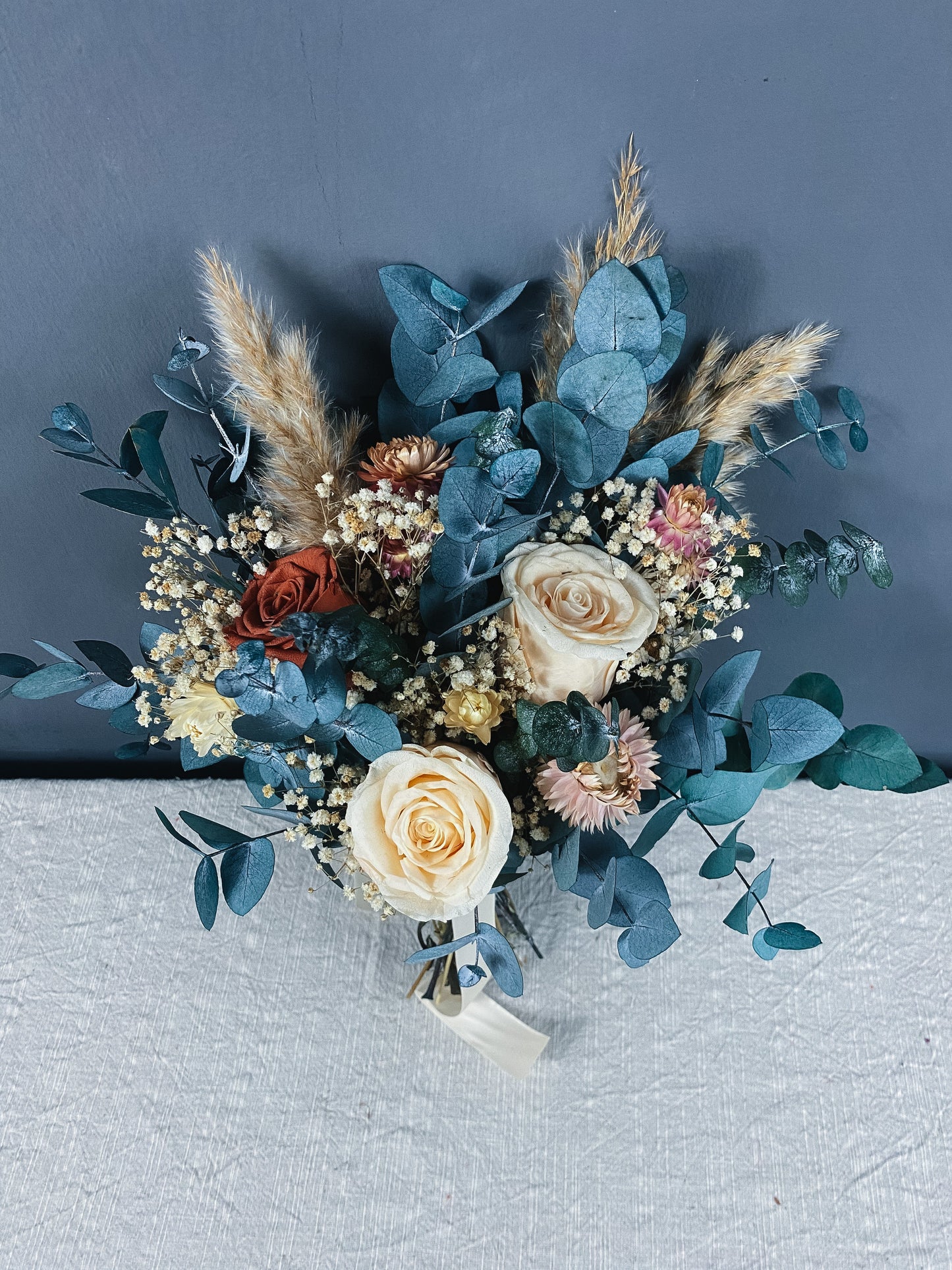 Lyra Dried Flower Bridal Bouquet - preserved rose