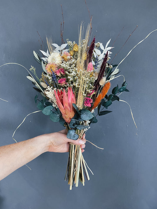 Willa wildflower dried bridal bouquet