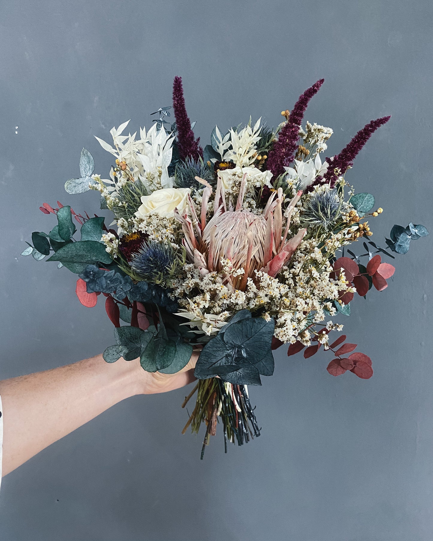 Harper dried flower bridal bouquet